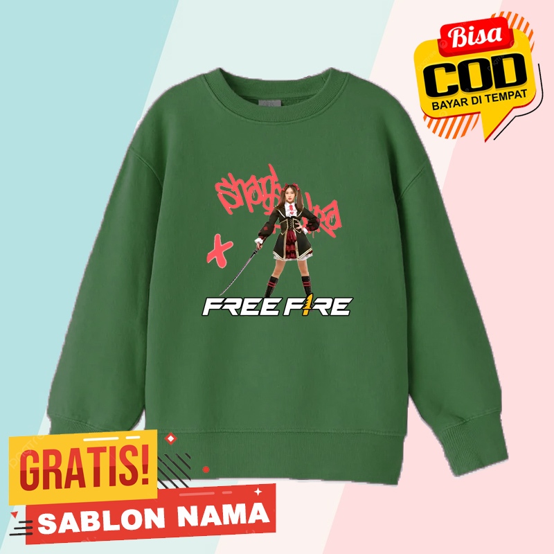 JAKET SWEATER ANAK MOTIF MEMBER SHANI JKT48 X FREEFIRE