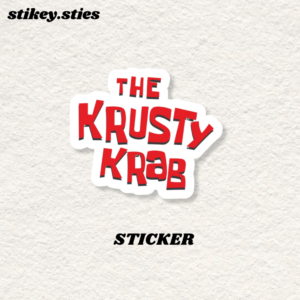 

STICKER SPONGEBOB THE KRUSTY KRAB AESTHETIC BRAND ANTI AIR VINYL / STIKER HELM LAPTOP HP MOTOR TUMBLR TAS KOPER