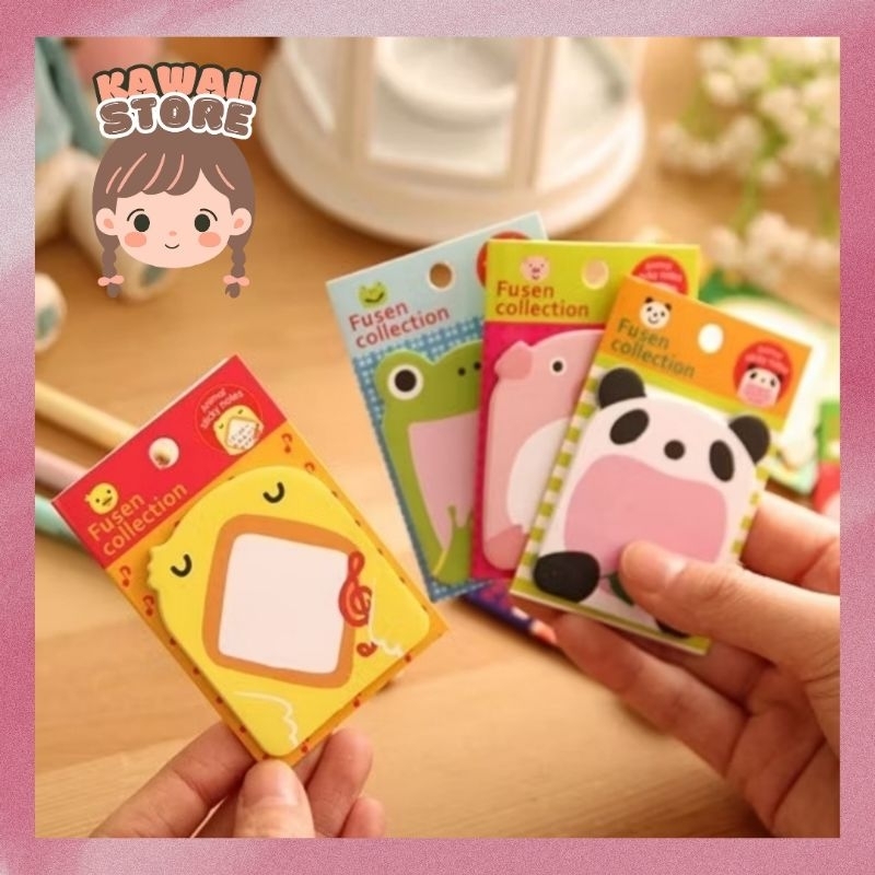 

✨KW7✨ Sticky Note motif hewan tempelan kertas catatan memo karakter mini book karakter binatang lucu