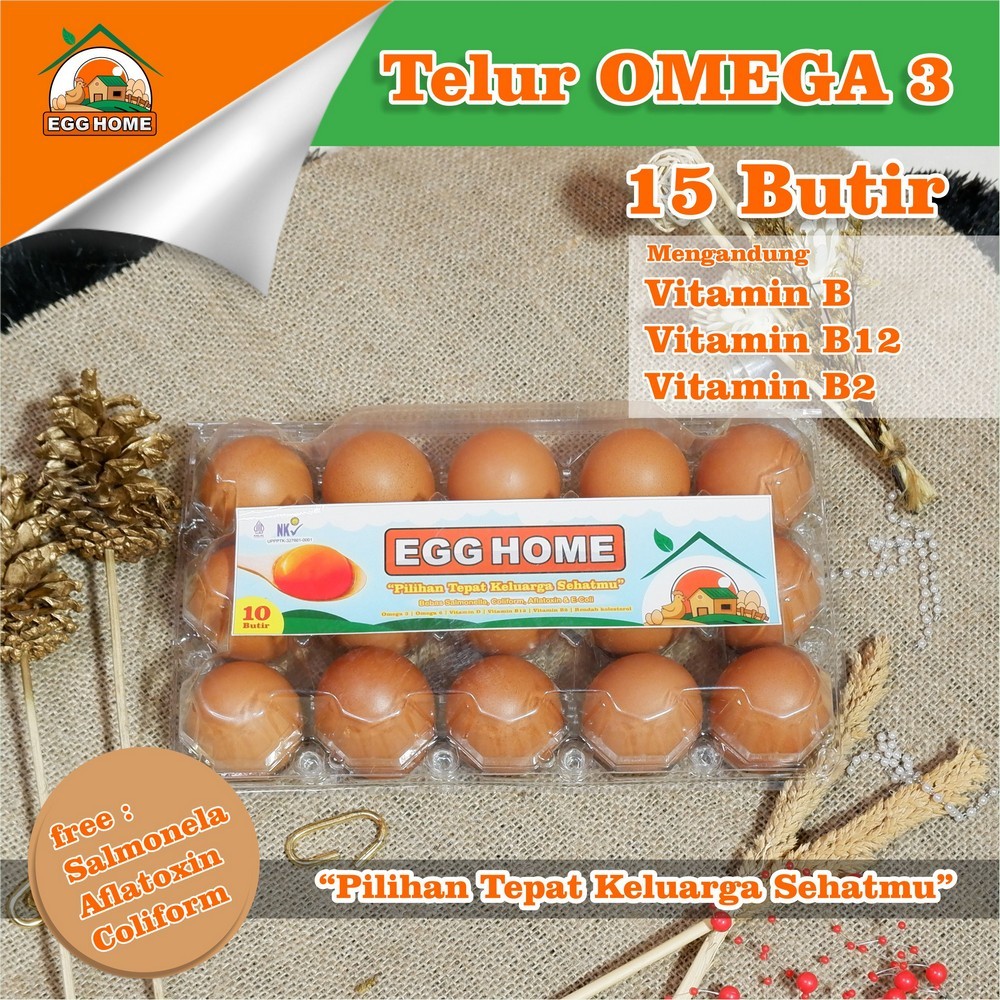 

Telur omega 3 isi 15 butir Egg Home