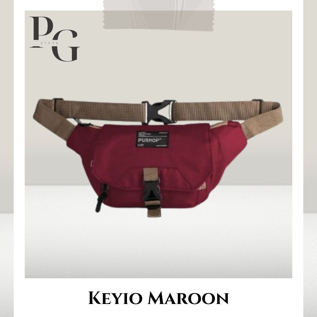 Tas Selempang Pria PUSHOP Tas Casual Waistbag Pria Keyio // PUSHOP KEYIO