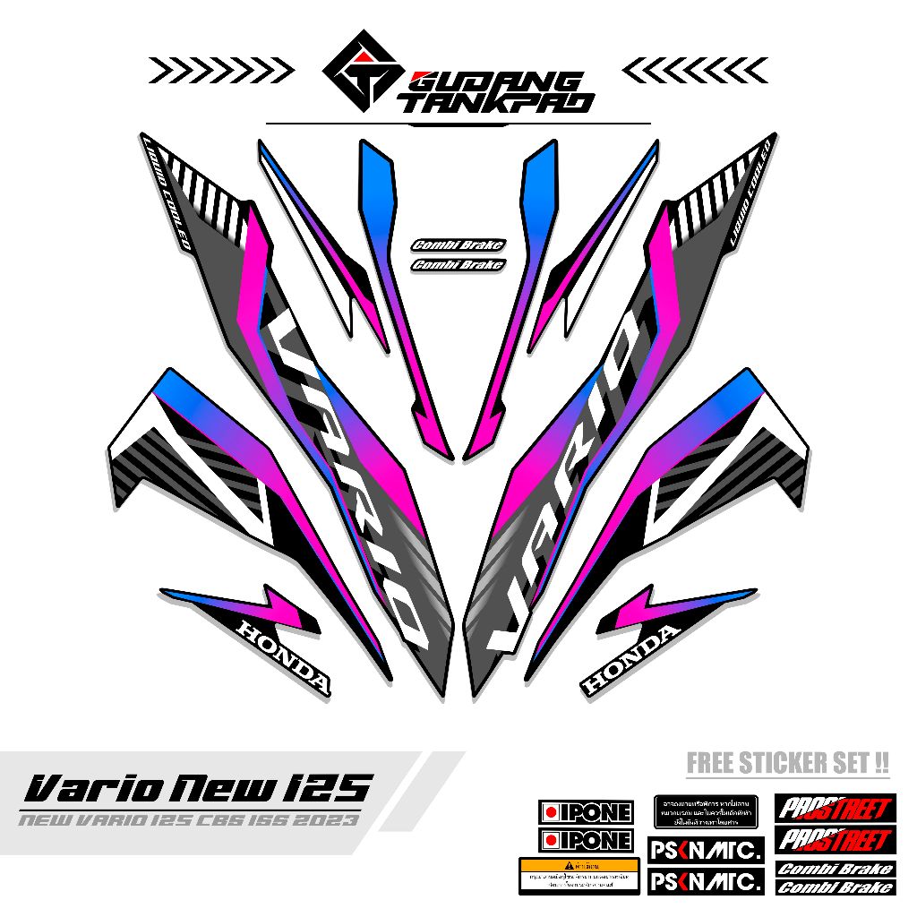 STRIPING SET VARIO 125 NEW CBS MTF 2 / STRIPING VARIO 125 / VARIO CBS / VARIO NEW CBS 125