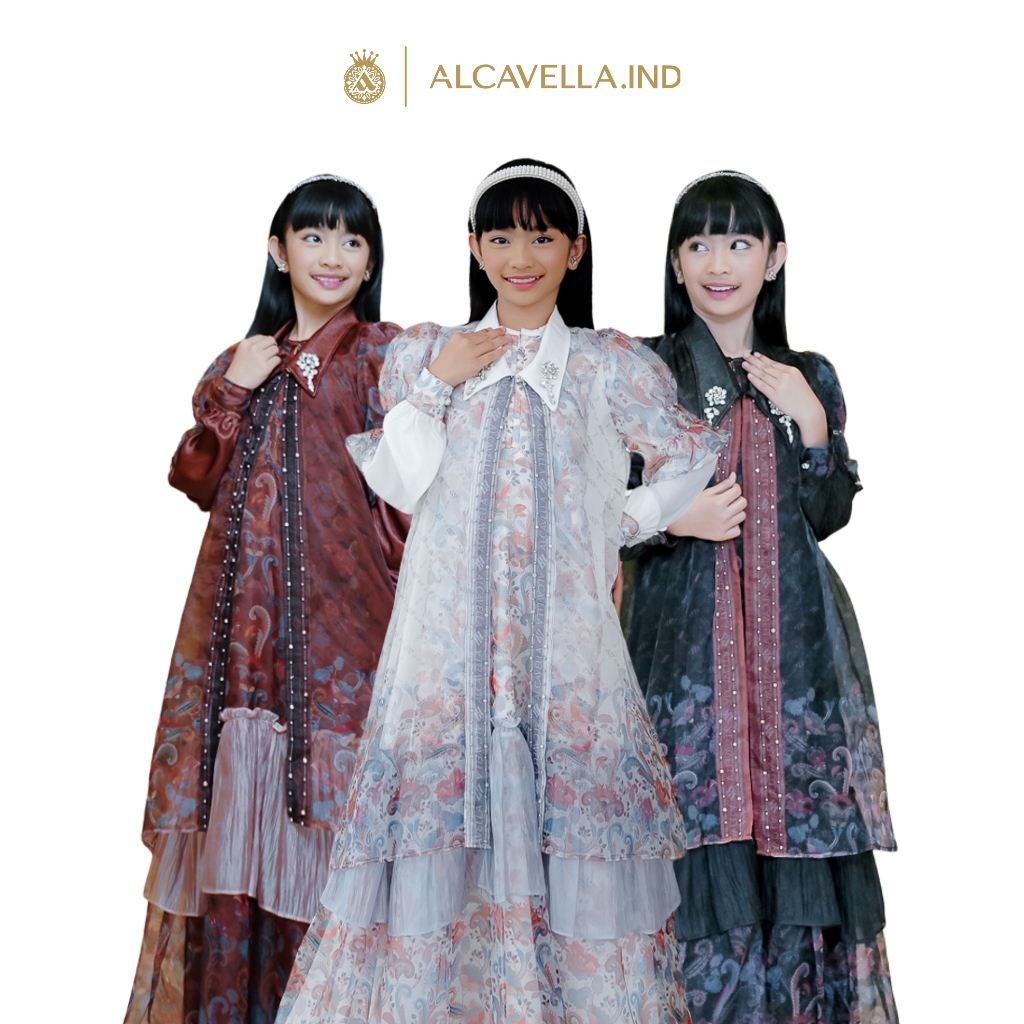 Alcavella - Zaura Kids Dress Series | Baju Dress Gamis Anak Perempuan Muslim Premium Elegan