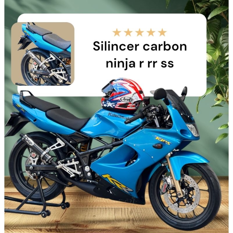 Silincer knalpot ninja 2 tak karbon kevlar Original MHK RACING EXHAUST 79 hold black doff PNP ninja 