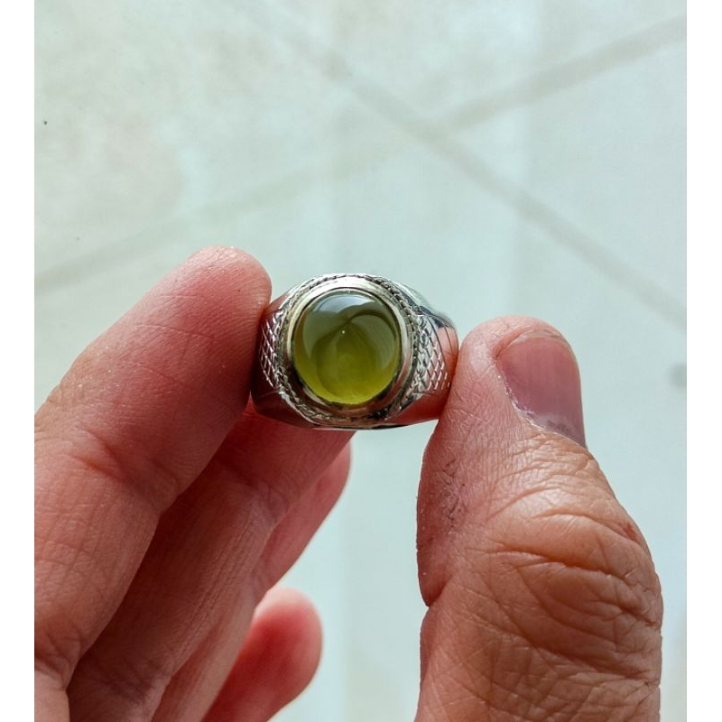 Natural Giok Aceh pucuk pisang neon green Indocrase bukan bacan safir ruby zambrut opal sku122