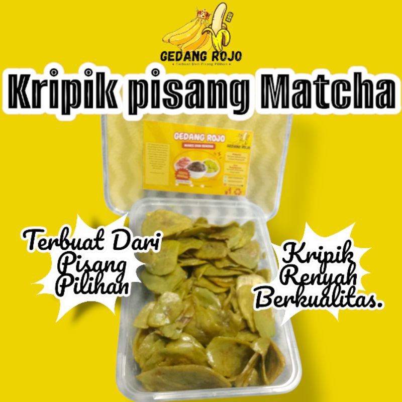 

Kripik pisang matcha