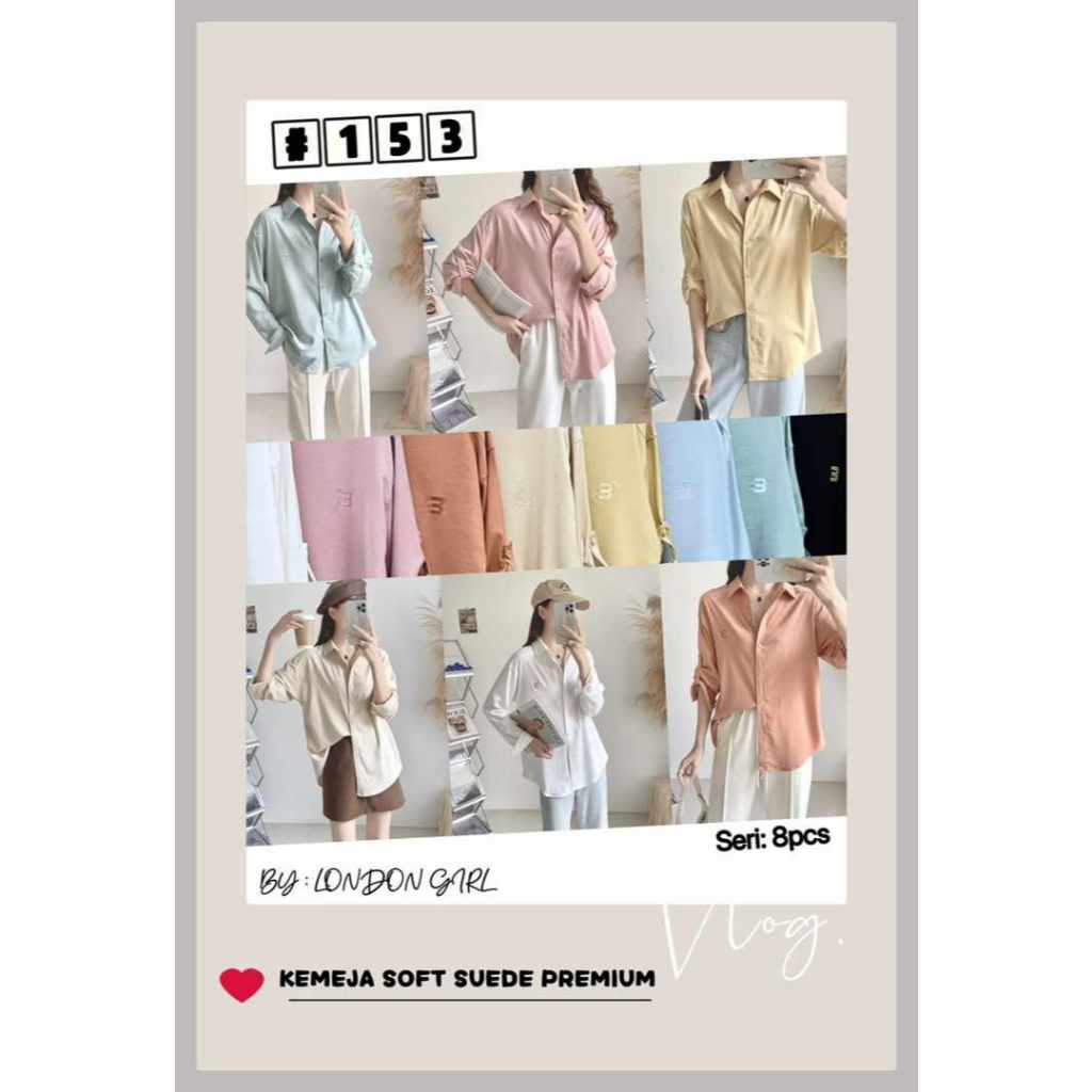 London Girl Kemeja Wanita Import Blouse Katun Soft Suede 153 560 1679 1688 1760 1813/ Woman Cotton B