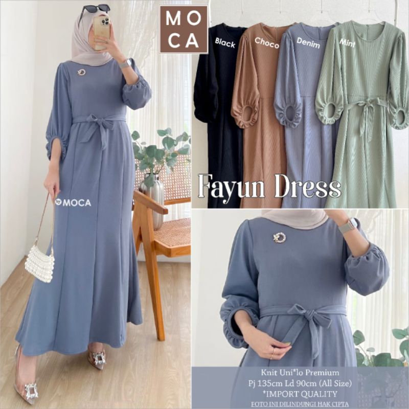 Fayun dress /Dress duyung polos cantik