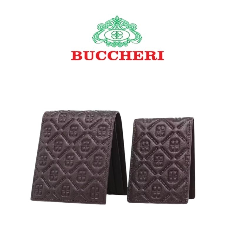 BUCCHERI THOM Dompet Pendel Lipat Pria Full Kulit-CW5001-BLACK&BROWN