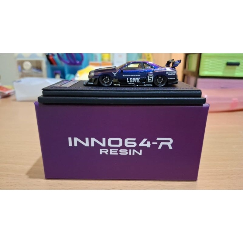 INNO64 Resin Nissan Skyline GTR R34 LBWK Super Silhouette Midnight Purple