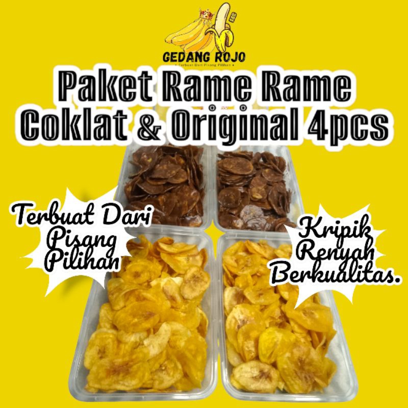 

paket rame rame ( coklat dan original 4pcs )