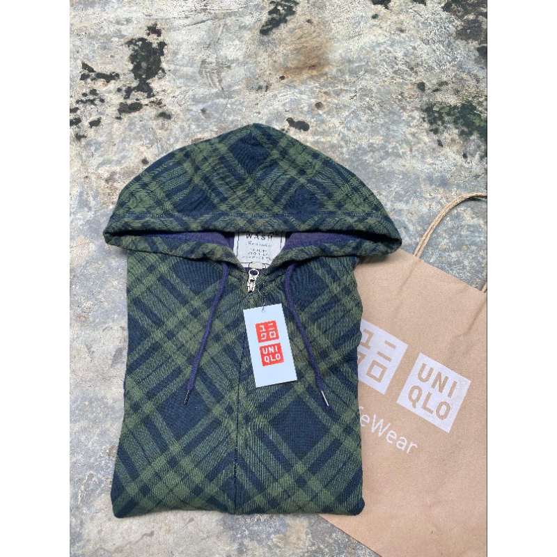 Zipper Hoodie Uniqlo Tartan