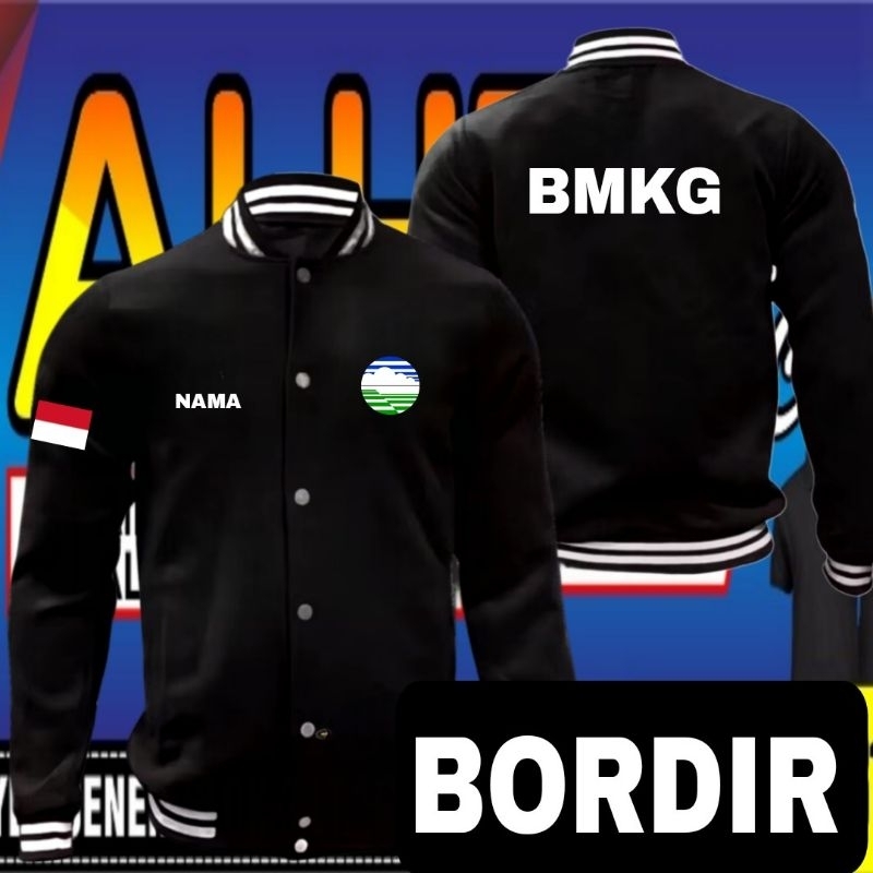 Jaket bordir BMKG jaket BMKG jaket varsity BMKG jaket baseball BMKG jaket kerja BMKG jaket seragam B