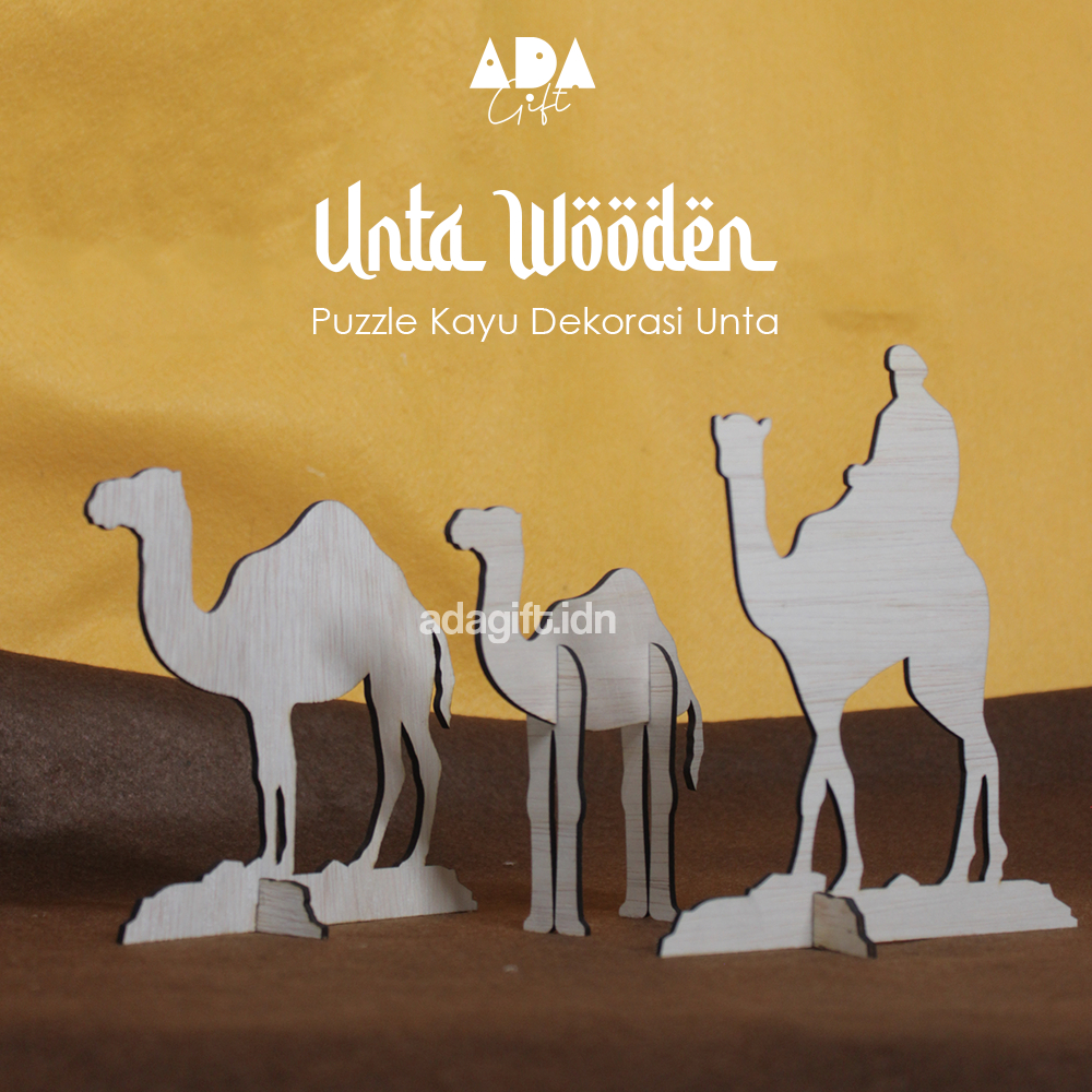 Unta Kayu Dekorasi Meja | Hiasan Idul Adha | Properti Foto Unta | Ramadhan