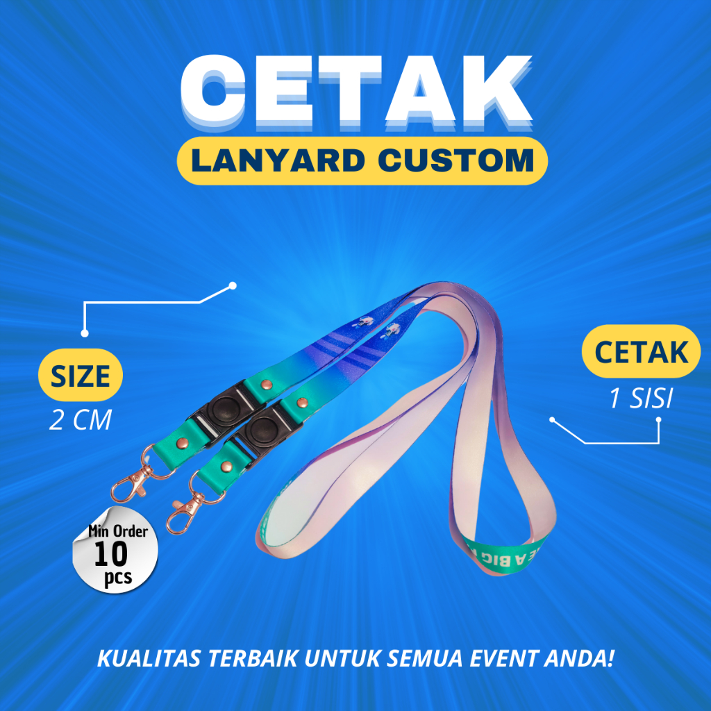 

Kalung ID Card Praktis Ukuran 2 cm 1 Sisi Gantungan Nama, Kartu, Ideal untuk Karyawan, Mahasiswa