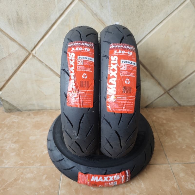 Ban Luar Maxxis Victra Tubeless Ring 10 3.50-10 Vespa Sprint Px Excel