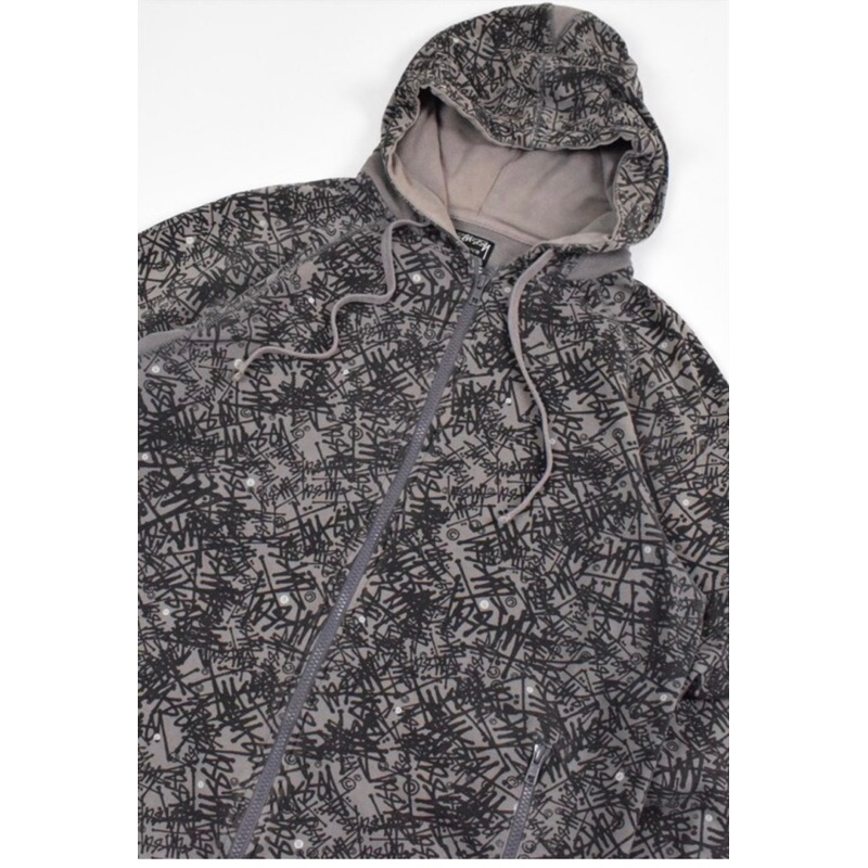 zip up Hoodie y2k stussy vintage 00s graffiti