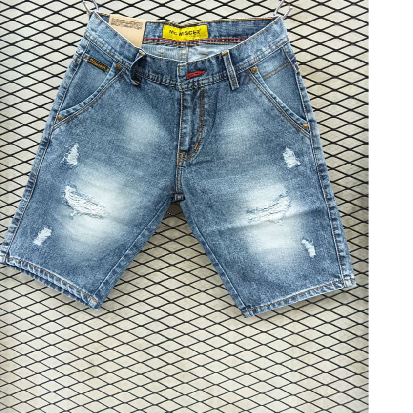 Celana Jeans Pendek Mc Wiscer Sobek Terbaru Mc Wiscer Original Celana Distro Terlaris