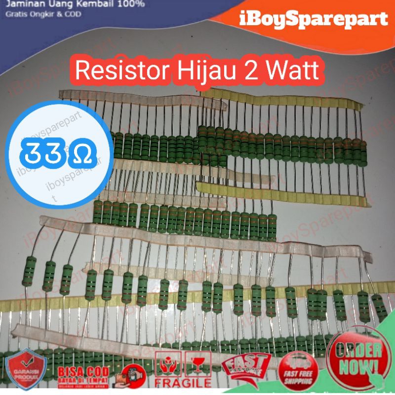 Resistor 2Watt 33 Ohm Original Taiwan