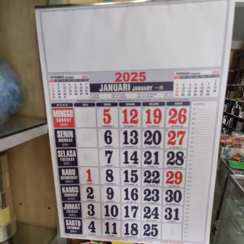 

Kalender Gantung Kalender Meja Kalender Duduk 2025