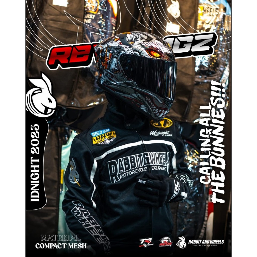 JAKET MOTOR RABBIT AND WHEELS MIDNIGHT 2023 (READY SIZE S)