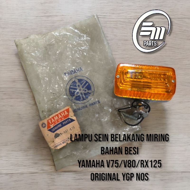 LAMPU SEIN SEN RETENG RITING RETING BELAKANG MIRING ASSY BAHAN BESI KROM YAMAHA V75 V80 RX125 ORIGIN