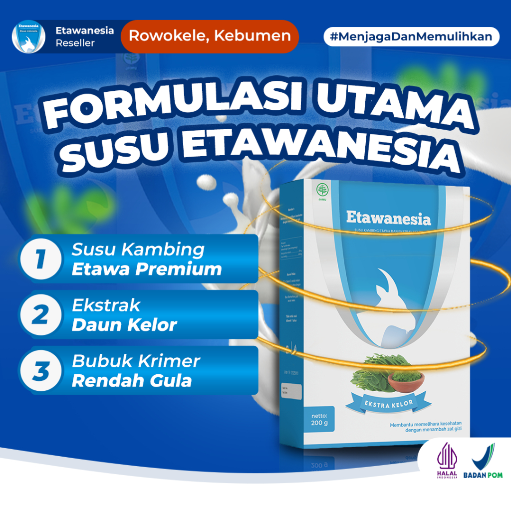 

SUSU ETAWA SUSU KAMBING ETAWA ETAWANESIA 5 X Lebih Efektif Dari Yang Sejenis + Ekstrak Moringa