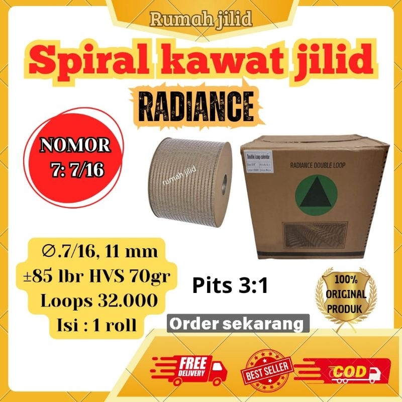 

SPIRAL KAWAT JILID RADIANCE 7/16" HARGA MURAH PROMO SHOPE