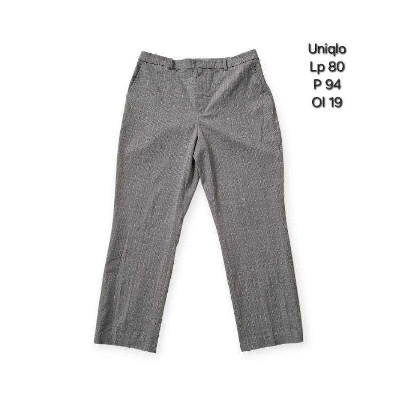 ANKLE PANTS/CELANA TARTAN UNIQLO