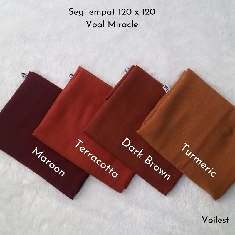 Hijab square Segi empat Voal Miracle 120x120cm