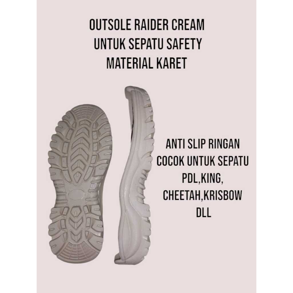 outsole sol sepatu safety pria karet anti slip alas sepatu jogger gunung trekking king