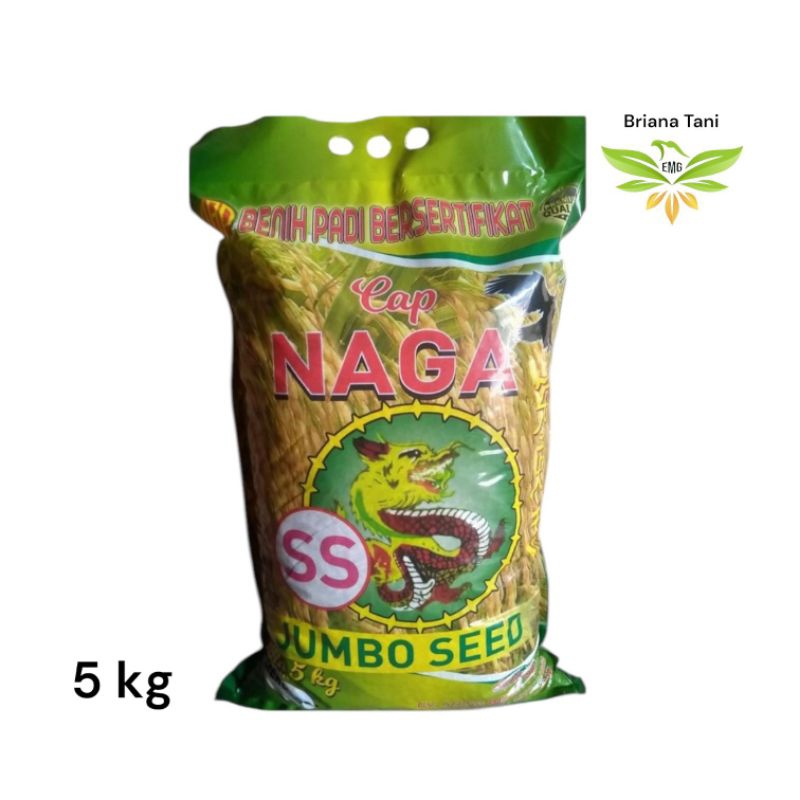￼Padi Cap Naga 5kg Premium Bersertifikat Varietas Ciherang,Mekongga,Inpari Anisa Benih Prima