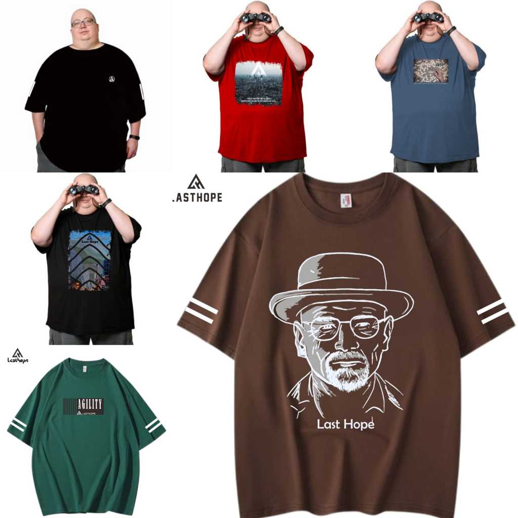 Kaos Distro Pria Jumbo 4XL 5XL 6XL 7XL Baju Pria Oversize