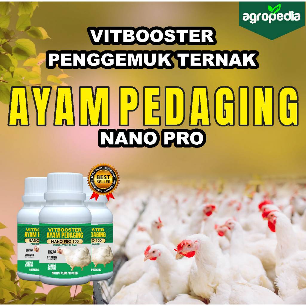 Vitamin Ternak Ayam Pedaging / Nutrisi Penggemuk Ayam / Booster Pertumbuhan Ayam 100ml