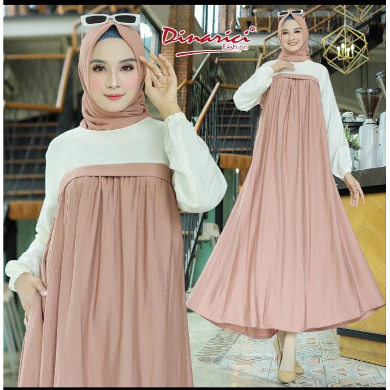 Dress Polo Linen Dress Pesta Dress Gamis Wanita