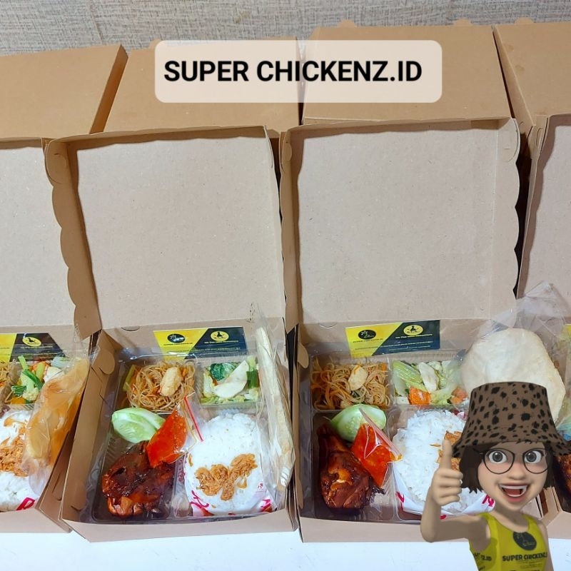 

paket nasi box 3 lauk