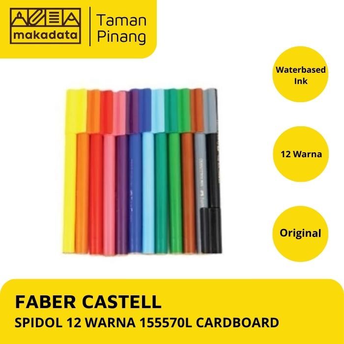 

SPIDOL / CONNECTOR PEN FABER CASTELL 12 WARNA 155570L CARDBOARD (1 PACK)