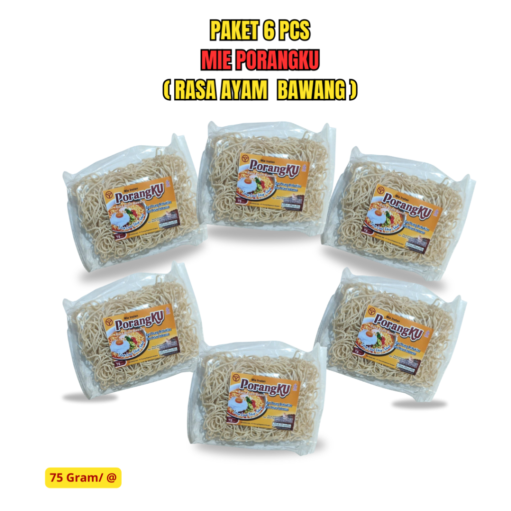 

FASOMI PAKET 6 PCS Mie PorangKU Rasa Ayam Bawang | Shirataki Instan Noodle Mie Sehat Tanpa Pengawet