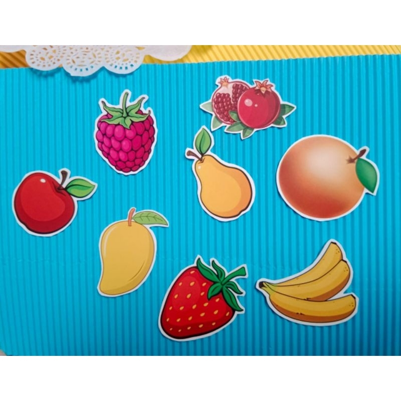 

stiker vinil die cut tema buah