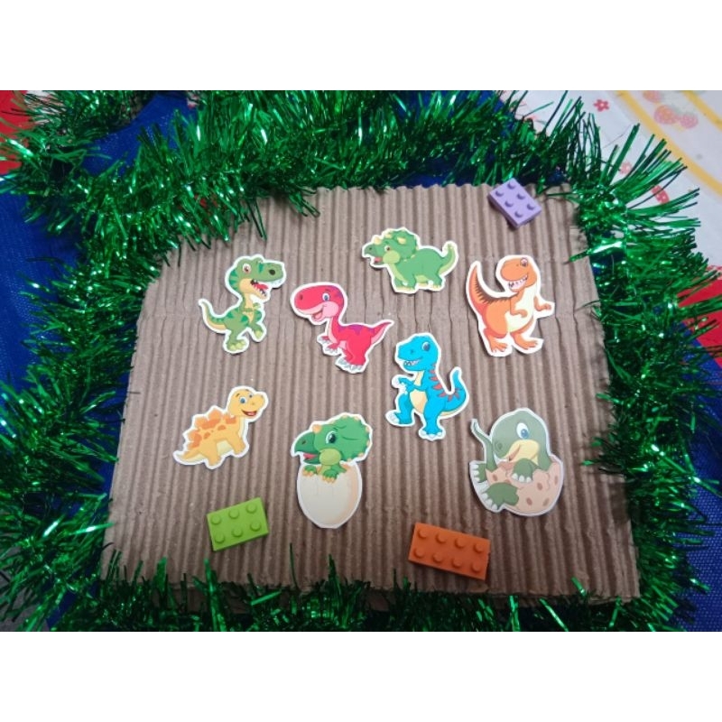 

stiker vinil die cut tema dinosaurus
