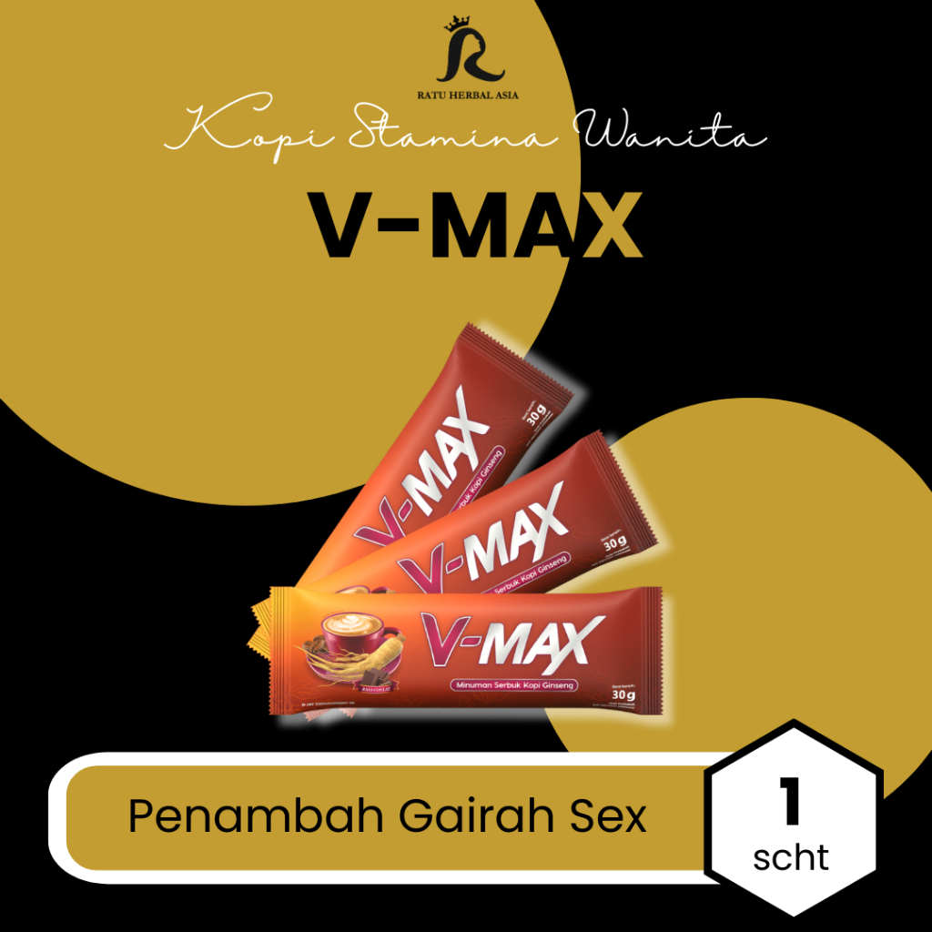 

Kopi Ginseng V-MAX Penambah Gairah dan Stamina Wanita Tahan Lama 1 Sachet @30 Gram
