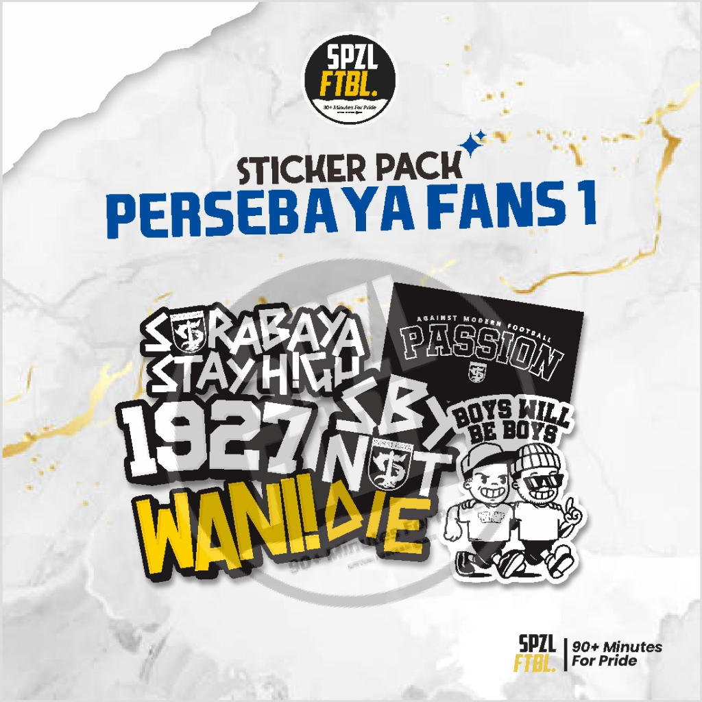 

STICKER PACK SPEZIAL PERSEBAYA FANS 1 - STIKER FOOTBAL CASUAL, STIKER LAPTOP, AKSESORIS HP, HELM