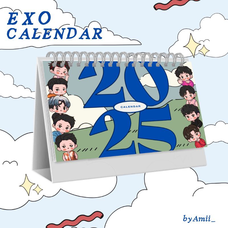 

(Pre-order) EXO Desk Calendar 2025/Kalender Meja EXO 2025 ukuran A5