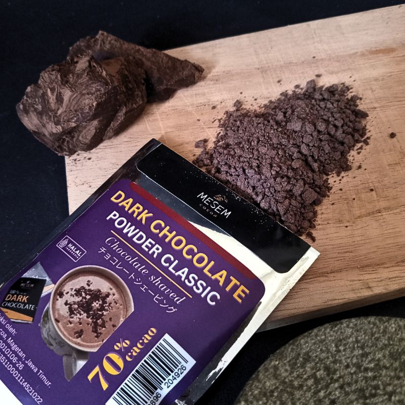 

MESEM DARK CHOCOLATE DRINK POWDER | Coklat Bubuk Couverture | Dark Chocolate Powder | Bubuk Minuman Coklat | Chocolate Ceremonial Grade | Daro Chocolate Drink | Dark Coklat Bubuk 70% Kakao