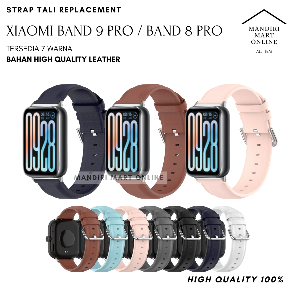 41XC Strap Kulit Xiaomi Smart Band 9 Pro / Mi Band 9 Pro Leather / Tali Pengganti Xiaomi Mi
