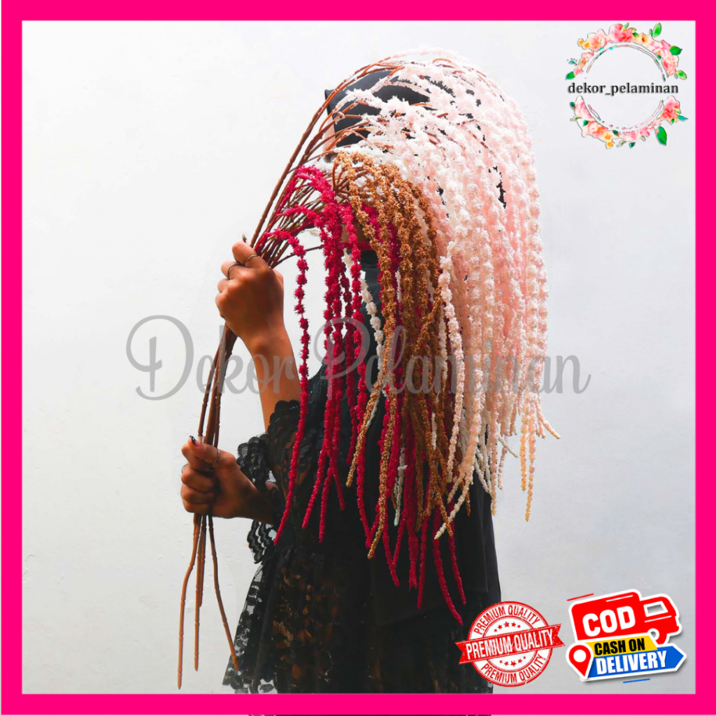 BUNGA AMARANTUS / BUNGA AMARANTHUS / ARTIFICIAL JUNTAI AKAR PREMIUM / BUNGA DEKORASI WEDDING / DEKOR
