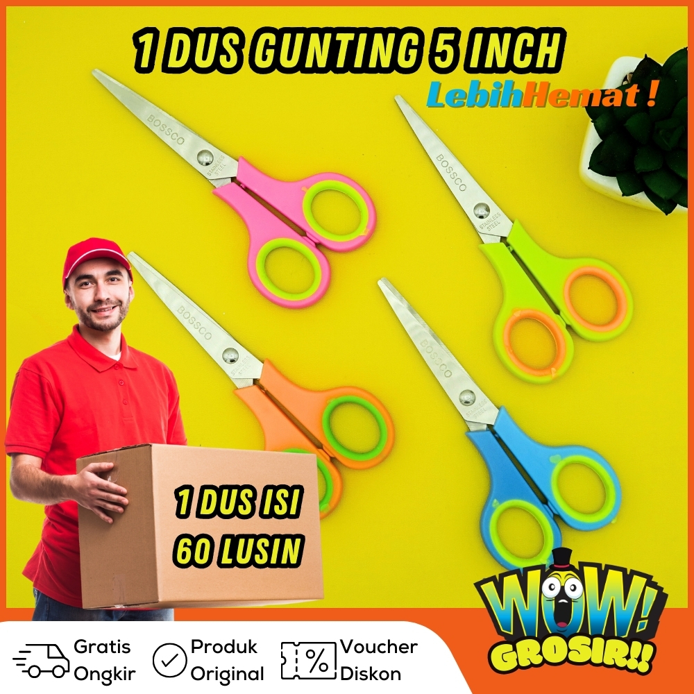 

Grosir!!! 1 Dus isi 720 Pcs Gunting Scissors BOSSCO BC-805