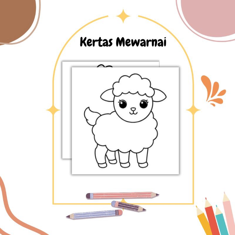 

10 Lembar Kertas Mewarnai Anak/Kertas Mewarnai/Kertas Mewarnai Anak Usia 2 - 5 Tahun