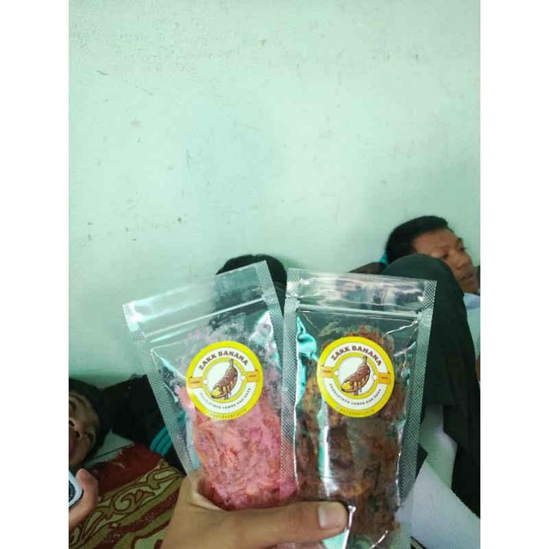 

Kripik pisang lumer,rasa coklat dan rasa strawberry (new flavor) 70g