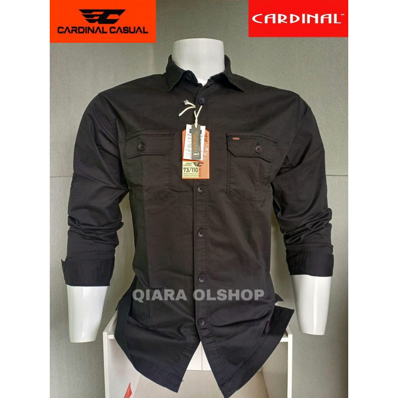 KEMEJA CARDINAL ADVENTURE HITAM REGULER